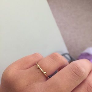 Gold ring with tiny spikes (not sharp)